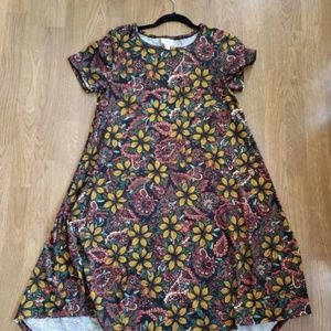 Lularoe Carly dress size small floral